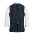 thumbnail image 5 of XMMSWDLA 2022 Clearance Men Tops Four Seasons Casual Suit Vest, 5 of 8