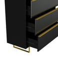 thumbnail image 5 of Woodpeckers Furniture and Mattress 6-drawer Dresser In Mdf Wood With Gold Metal Legs And Handles, 5 of 6
