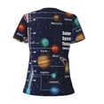 thumbnail image 4 of Naloa Solar System Print T-Shirts Short Sleeve V Neck Tees for Women Fashion Tops Trendy Lightweight Soft Casual Summer Outfits Clothes, 4 of 5