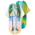 thumbnail image 3 of Irfora Mujeres Kimono Cover Ups Open Front Impreso Cardigan Beach Holiday Beachwear Irfora Cárdigan de mujer, 3 of 7