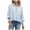 Sky Blue, variant on Womens 2026 Summer Tops Dressy Casual Blouse Top Ruffled Short Sleeve Button Down Striped Shirt (Green, M)