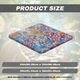 thumbnail image 6 of FKELYI Bohemian Flower Print Anti-Dust Tablecloth Square Fitted Table Cloths Washable Outdoor Folding Table Cover with Elastic Edge for Kitchen Decoration, 36x36 inch, 6 of 6