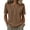 Brown, variant on Cotton Linen Short Sleeve T Shirt for Women Button Down V Neck Henley Shirts Solid Color Loose Fit Tunic Tops Lightweight Breathable Housewear Blouse, Light Purple S