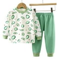 thumbnail image 4 of UAYOTSE Toddler Boys Girls Fleece Pajama Set Winter Warm Plush Tops+Pants Outfits Sleepwear 2 Piece Cute Baby Girl Clothes,Sizes 18-24 Months, 4 of 4