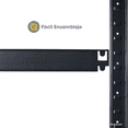 thumbnail image 3 of Shelf Rack Organizer 4-Tier Stock and Lock Black Furniture Organizer Multi-Purpose Shelf,Negro, 3 of 4