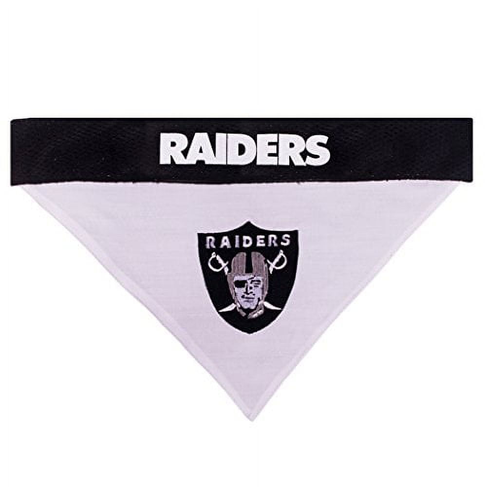 Pets First NFL Oakland Raiders Dog Bandana - Licensed, Reversible