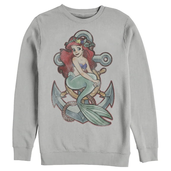 Men's The Little Mermaid Ariel Vintage Anchor  Sweatshirt