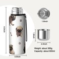 thumbnail image 7 of 20 Oz Pug and Footprint Coffee Tumbler Double Wall Insulated Stainless Steel Water Bottle | Metal Reusable Thermoses Flask with Cup Cap | Leak & Sweat Proof with Anti-Dust Lid, 7 of 7