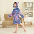 thumbnail image 3 of DIXRUYEE Bathrobes Belt Hooded Axolotl in Sparkle Creative Pattern, 3 of 8