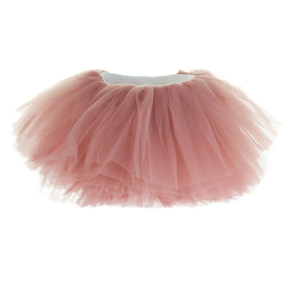 My Lello Little Girls 10-Layer Short Ballet Tulle Tutu Skirt (4 mo. - 3T) - Dusty Rose