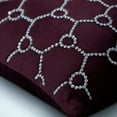 thumbnail image 3 of The HomeCentric Cushion Cover For Couch, Purple Pillow Cover, Crystals Lattice Trellis Pillow Cover, Pack of 2, 14x14 inch (35x35 cm Square Velvet Pillow Cover, Geometric Art Deco - Crystal Jaal, 3 of 5