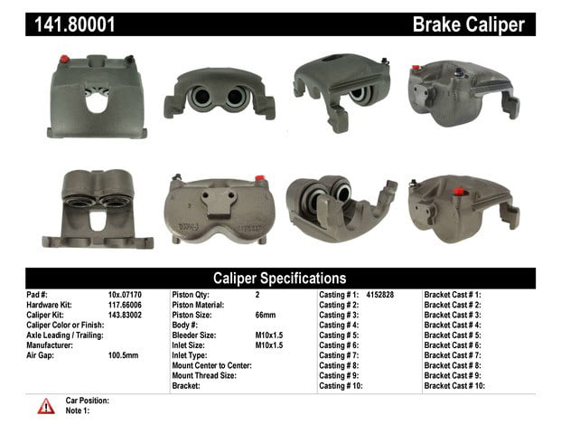 146.43031 Rear Brake Caliper Piston Centric Parts Inc 