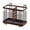 🔥 Black_Base#1805, variant on Iron Wall Mounted Tableware Storage Basket | Hollow Ventilated Chopsticks Spoon Holder | Rust Resistant | No Tools Needed | Kitchen Counter Organizer | 11.5x10.3x10cm | White & Coffee | 1 Pc