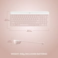 thumbnail image 4 of Logitech MK470 Slim Wireless Keyboard and Mouse Combo - Modern Compact Layout, Ultra Quiet, 2.4 GHz USB Receiver, Plug n' Play Connectivity, Compatibl, 4 of 10