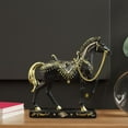 thumbnail image 6 of deevoka Horse Statue Artwork Desk Decoration Art Figurine for Table Living Room Home Black, 6 of 8