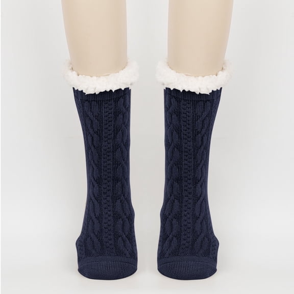 Fewfanhot Women's Cute Christmas Socks & Winter Thick Socks - Cozy Knit Holiday Designs with Non-Skid Soles for Home Celebrations and Gift Exchanges