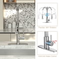 thumbnail image 5 of Logmey Put Down Kitchen Faucet High Arch 360° Rotation Single Handle Brushed Nickel Kitchen Sink Faucet with Deck, 5 of 7
