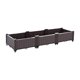 thumbnail image 3 of Recipiente de planta de cama de jardín estable conveniente práctica práctica caja de plantador de plantación al aire libre para patio de la 120 cm x 40 cm x 22 cm, 3 of 8
