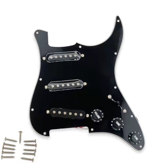 Labymos Electric Guitar Pickguard Panel with Volumes Tone Control Knobs Guitar Pickup Plate Utility Accessory for Guitarist