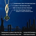 thumbnail image 2 of Gem Stone King 10K Yellow Gold Green Mystic Topaz and Lab Grown Diamond Pendant Necklace for Women | 1.03 Cttw | Gemstone November Birthstone | Round 6MM | With 18 inch Chain, 2 of 6