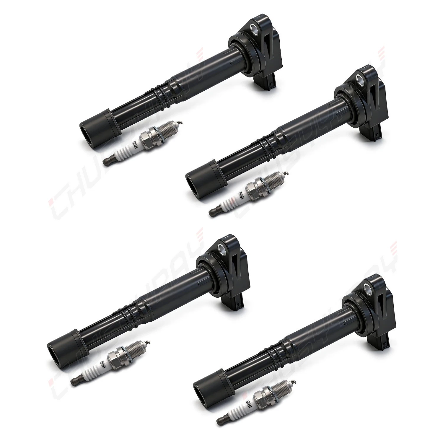 4 Set Ignition Coils & Spark Plugs for 03-07 Honda Accord Element 2.4L UF311