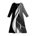 thumbnail image 3 of Inglocry Girls Maxi Dress Casual Holiday Long Dresses with Pockets Round Neck Cute Dresses For Teens 5-14 Black 11-12Y, 3 of 4