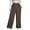 01-BROWN, variant on Womens Plus Size Pants Elastic Waisted Wide Leg Casual Pants for Women Comfort Loose Lounge Trousers with Pockets 3XL