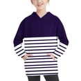 thumbnail image 2 of RXIRUCGD Chandail à Capuche Oversize Col Rond Mode Enfants Manches Longues Chandail 4-14 Ans pour Filles et Garçons, Violet, Taille : 7 Ans, 2 of 7