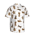 thumbnail image 2 of Hawaiian Shirt For Men, German Shepherd Dog No.1007 Mens Button Down Short Sleeve Shirt, Summer Beach Shirts For Men, 2 of 2