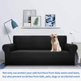 thumbnail image 2 of 1 Piece Couch Cover + 1 Piece Loveseat Cover (Black), 2 of 6
