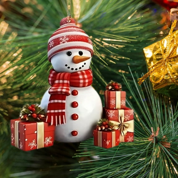 WEGFTDUOP Christmas Snowman Hanging Decoration Flat Gift Snowman Car Decoration Hanging Christmas Tree Hanging Decoration