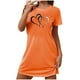 thumbnail image 2 of Camisón corto de San Valentín para mujer, talla grande, estampado en el pecho, cuello redondo, manga corta, 2 of 3
