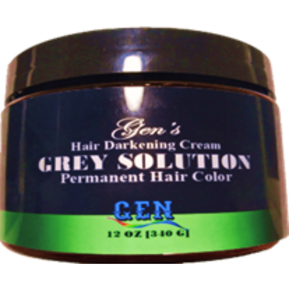 Gen's Hair Darkening Cream GREY SOLUTION, Permanent Hair Dye. 100