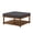 Charcoal, variant on Large Square Tufted Linen Ottoman Coffee Table, Upholstered Footrest with Solid Wood Storage Shelf, Granite Living Room Center Table