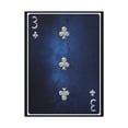 thumbnail image 2 of Three Of Clubs Space Background Playing Card Canvas Wall Art for Home Decor Ready-to-Hang, 2 of 18