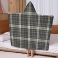 thumbnail image 5 of Brown Blue Checkerboard Checkered Pattern Hooded Bath Towel，60"x35" for Ages 3 To 12 Kids, Quick Dry Lightweight Soft Microfiber Hood Beach Towel Cover Up for Kids, 5 of 7