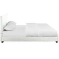thumbnail image 2 of Camden Isle Hindes Platform Bed | Upholstered | Low Profile | King, White, 2 of 5