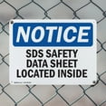 thumbnail image 5 of (2 Pack) SDS Safety Data Sheet Located Inside OSHA Notice Sign 14 Inch X 10 Inch Plastic Sign, Weather Resistant, UV Protected for Workplace, Business, and Construction Site, Made in, 5 of 8