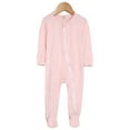 thumbnail image 2 of Tiweut 2025 Rompers Boys Newborn Infant Baby Crew Neck Pajamas Zipper Long Sleeve Sleeper Solid Color Relaxed Fit Jumpsuits 6-12 M, 2 of 9
