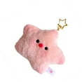 thumbnail image 3 of Animal Plush Hanging Keychain Pig Start Shape Soft Vivid Fluffy Hair Stuffed Keychain, 3 of 8