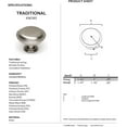 thumbnail image 2 of Alno A1145-PC Traditional Knobs, Polished Chrome, 1-1/4", 2 of 2