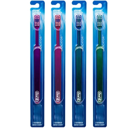 Oral-B Indicator Toothbrush, 20 Small Head, Youth, Soft (Colors Vary) - Pack of 4