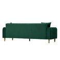 thumbnail image 4 of Modern 3-Seaters Velvet Sofa, Upholstered Couch With Pillows and Gold Metal Legs For Living Room Office Apartment, 4 of 18