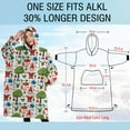 thumbnail image 4 of Oversized Wearable Blanket Hoodie,White Christmas Gnome Pattern Sherpa Blanket Hoodie with Super Pockets,Super Warm Fuzzy Pullover for Women & Men, 4 of 6