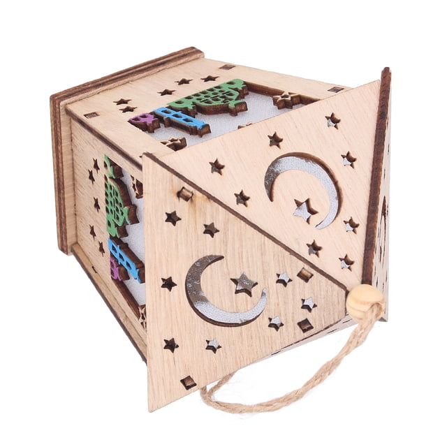 Lámpara Decorativa, Lámpara De Ramadán Materiales De Madera Multiusos Exquisita Hermosa Para La Oficina Para El Hogar