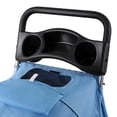 thumbnail image 3 of SuperDeal Folding Pet Stroller for Small Dog Cat, 4 Wheels Breathable Pet Carrier W/Cup Holder & Basket, Sky Blue, 3 of 11