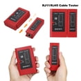 thumbnail image 3 of Professional Red RJ45 All-in-One Crimp Tool Kit: Pass-Through Crimper for Cat5/Cat5e/Cat6/Cat6a Cables, Includes 100 Gold-Plated Connectors, 100 Blue Boots, Network Pliers, Tester, Blade Set & Manual, 3 of 6