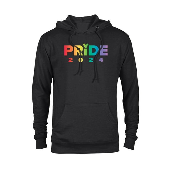 Disney Pride Collection Rainbow Mickey Mouse Icon Pride 2024- Pullover Hoodie for Adults - Customized-Black