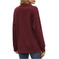 thumbnail image 4 of SEMPAI Blouses & Tops Women Tops Long Sleeve Round Neck Sweatshirts Hoodies for Women Relaxed Fit Stylish Solid Oversized Sweatshirts for Women Tops for Women, 4 of 4