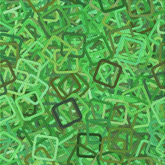 Ahgly Company Indoor Square Patterned ForestGreen Area Rugs, 5' Square
